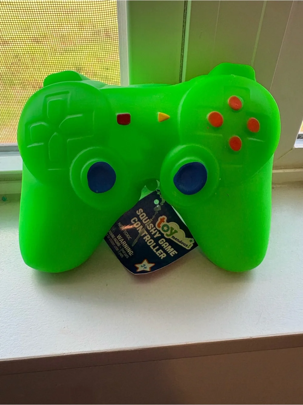 Squishy Game Controller Stress Toy - Bright Green
